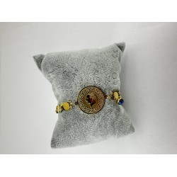 Gold Tuğralı Ayarlanabilir Bileklik